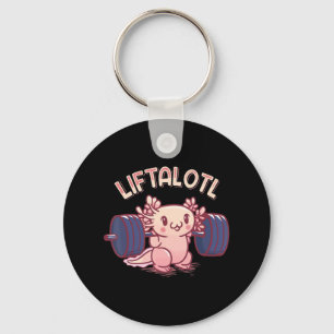 Liftalotl Lifting Axolotl Weightlifting Gym Workou Keychain