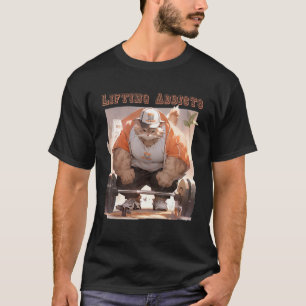 Lifting addicts funny cat bodybuilder workout with T-Shirt