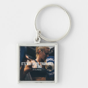 Lifting Is My Therapy - Women's Gym Workout Keychain