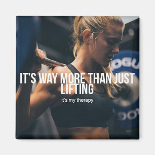 Lifting Is My Therapy - Women's Gym Workout Magnet