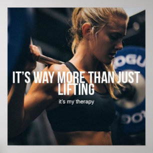 Lifting Is My Therapy - Women's Gym Workout Poster