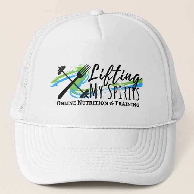 Lifting My Spirits White Trucker Hat (Front)