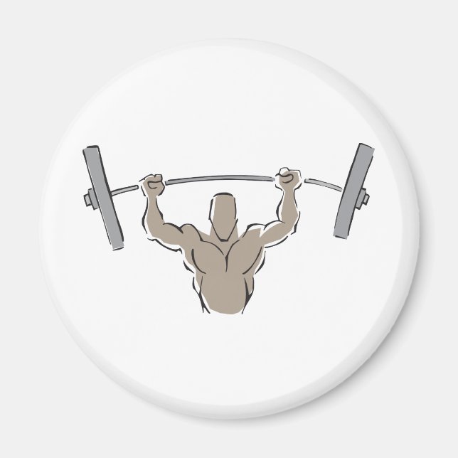 Lifting Weights Magnet (Front)