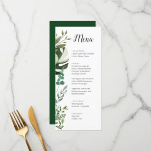 LIFY Botanical Eucalyptus Leaves Wedding Menu