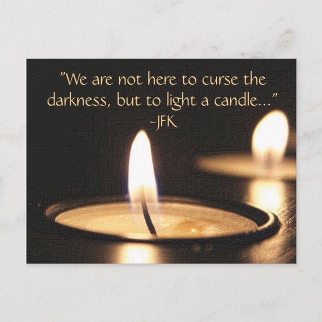 Light A Candle Inspirational Postcard (Front)