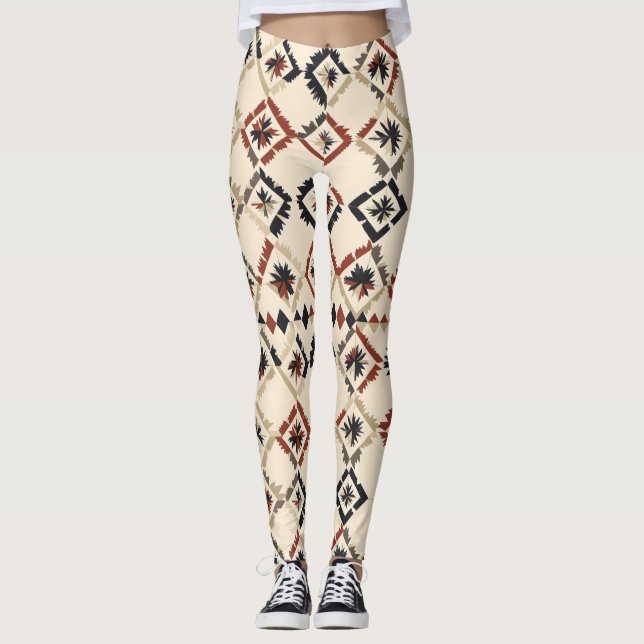 Light Abstract Pattern Leggings (Front)