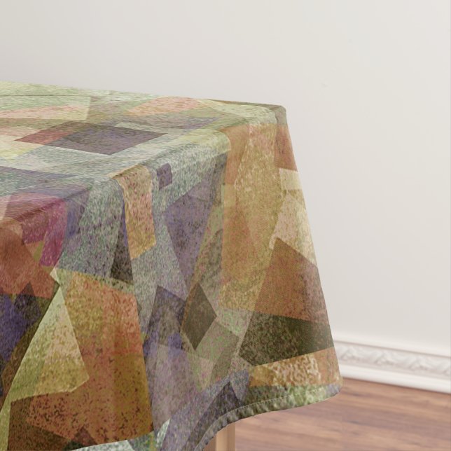 Light abstract squares tablecloth (In Situ)