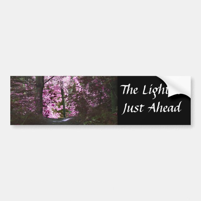 Light Ahead On Path Inspirational Bumper Sticker (Front)