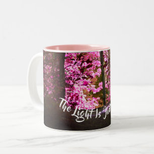Light Ahead On Path Inspirational Two-Tone Coffee Mug