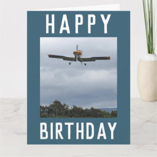 Light Aircraft Coming in to Land Card