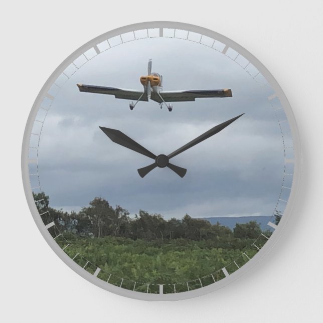 Light Aircraft Coming in to Land. Large Clock (Front)