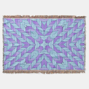 Light Amethyst and Pale Aqua Pattern Throw Blanket