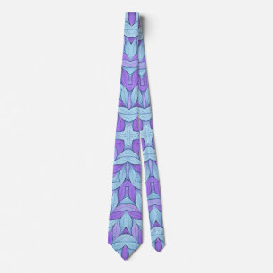 Light Amethyst and Pale Aqua Pattern Tie