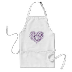 Light Amethyst Heart Gems Standard Apron