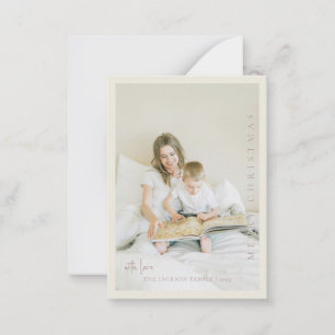 Light and Airy Family Neutral Christmas Photo Card