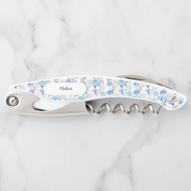 Light and Airy Hydrangea Floral Pattern Corkscrew (Front)