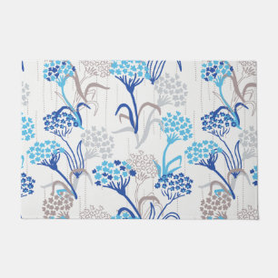 Light and Airy Hydrangea Floral Pattern Doormat