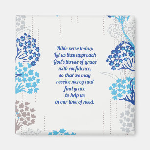 Light and Airy Hydrangea Floral Pattern Magnet