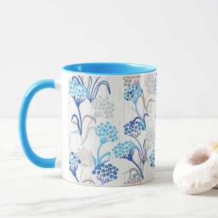 Light and Airy Hydrangea Floral Pattern Mug
