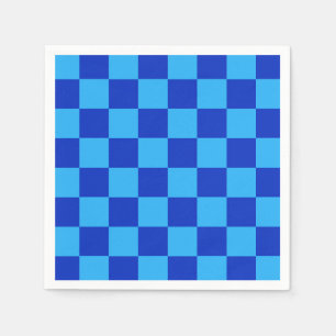 Light and Dark Blue Checker Design  Napkin