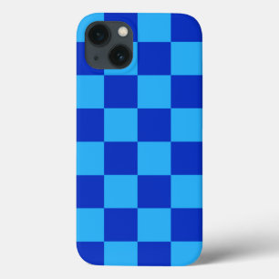 Light and Dark Blue Chequered Design  iPhone 13 Case
