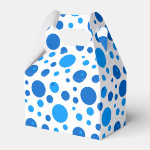 Light and Dark Blue Polka Dots Gift Box