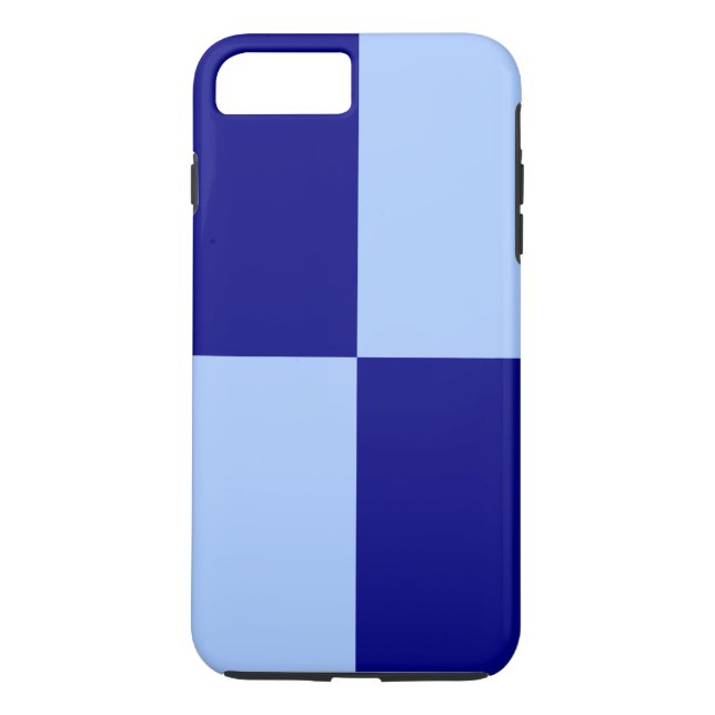 Light and Dark Blue Rectangles iPhone 8 Plus Case (Back)