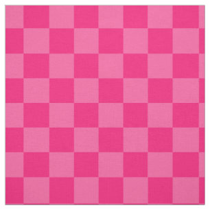 Light And Dark Pink Chequered Pattern Plaid Design Fabric