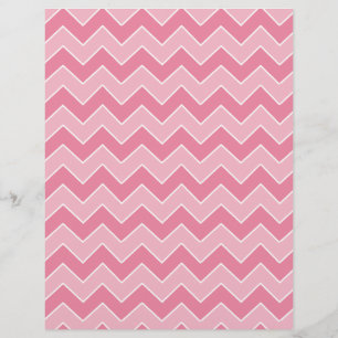 Light and Dark Pink Chevron Pattern Scrapbook Page