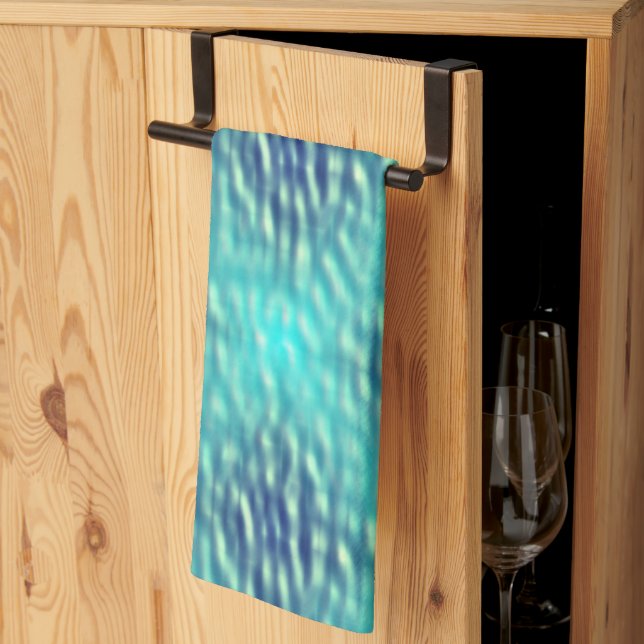 Light and Dark Pool Water Pattern Kitchen Towel (Thirds Fold)