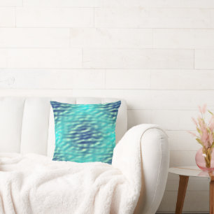 Light and Dark Pool Water Pattern Throw Pillow