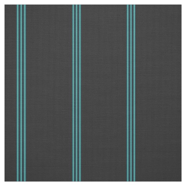 Light and Dark Turquoise Stripe on Grey Fabric (Swatch)