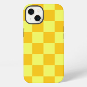 Light and Dark Yellow Chequered Design  iPhone 13 Case
