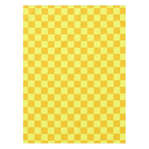 Light and Dark Yellow Chequered Design Tablecloth