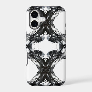 Light and Darkness Abstract Black White Fluid Art
