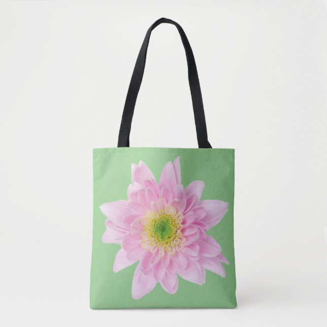 Light and feminine Pink mum on a tote Bag (Front)