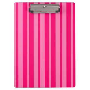 Light and Hot Pink Stylish Stripes Pattern Design Clipboard