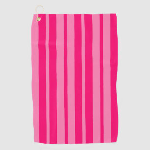 Light and Hot Pink Stylish Stripes Pattern Design Golf Towel