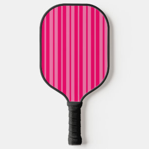 Light and Hot Pink Stylish Stripes Pattern Design Pickleball Paddle