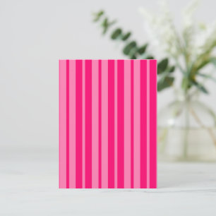 Light and Hot Pink Stylish Stripes Pattern Design Postcard