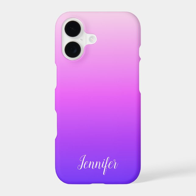 Light and Hot Pink Violet Personalized Ombre (Back)
