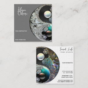 Light and Shadow   Yin Yang Square Business Card