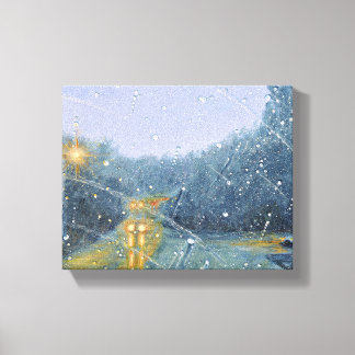 Light and Warmth on a Rainy Day Canvas Print