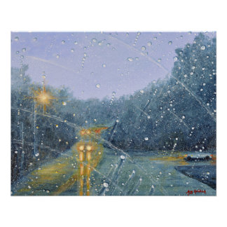 Light and Warmth on a Rainy Day Poster