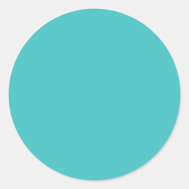 Light Aqua Blue Green Fashion Colour Trend 2014 Classic Round Sticker (Front)