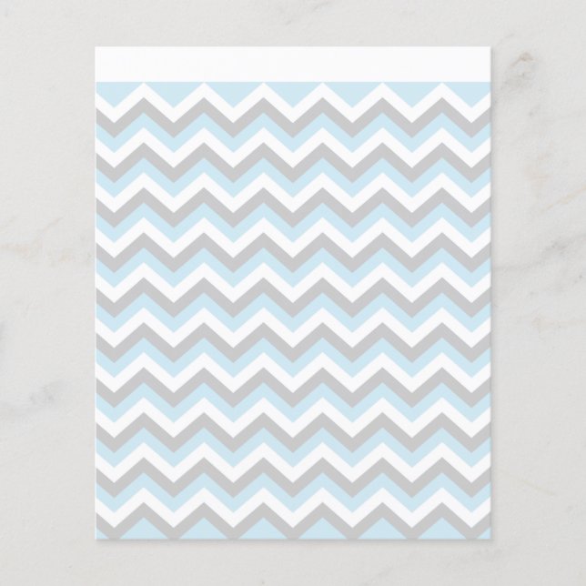 Light Aqua Turquoise Chevron Chic ZigZag Pattern Flyer (Front)