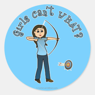 Light Archery in Blue Classic Round Sticker