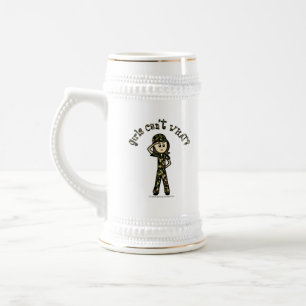 Light Army Woman Beer Stein