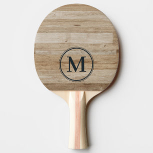 Light Ash Wood Monogram Ping Pong Paddle