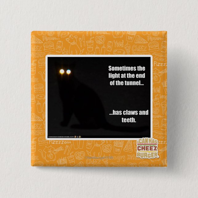 Light at the End of the Tunnel 2 Inch Square Button (Front)
